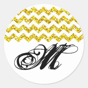 Sticker Rond 20 - 1,5 Enveloppe Sceau Parties scintillant jaune