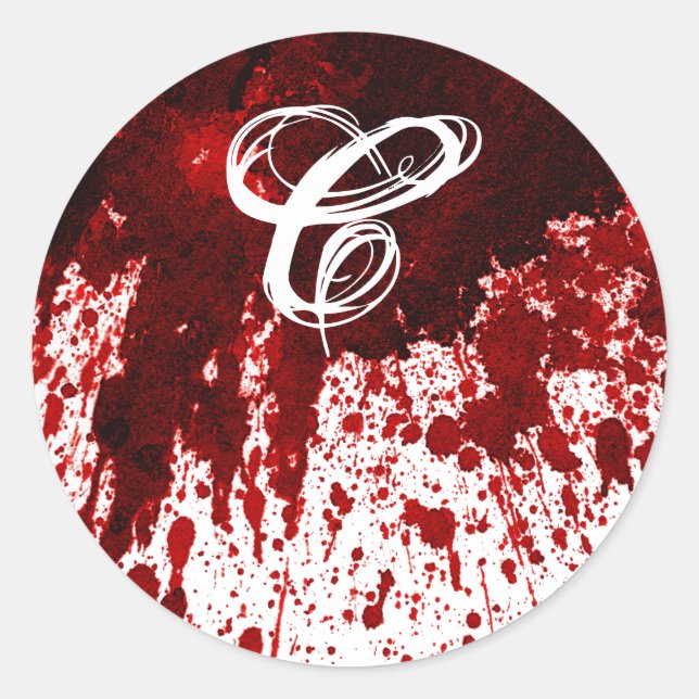 Sticker Rond 20 - 1,5 Enveloppe Sceller Sanguinaire Vampire Got (Devant)