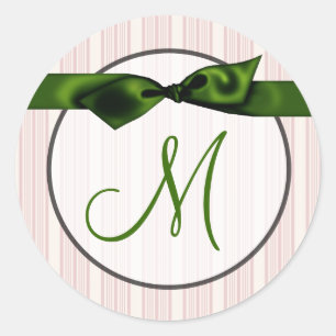Sticker Rond 20 - 1,5 Monogramme de phoque d'enveloppe Noël XMA