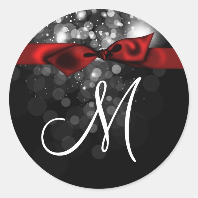 Sticker Rond 20 - 1,5 Monogramme de phoque d'enveloppe Noël XMA (Devant)