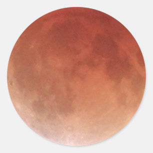 Sticker Rond 20) 1h52 du matin total d'éclipse lunaire (le 15