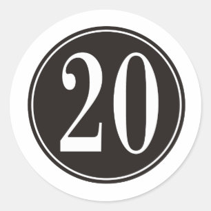 Sticker Rond #20 Cercle noir (devant)