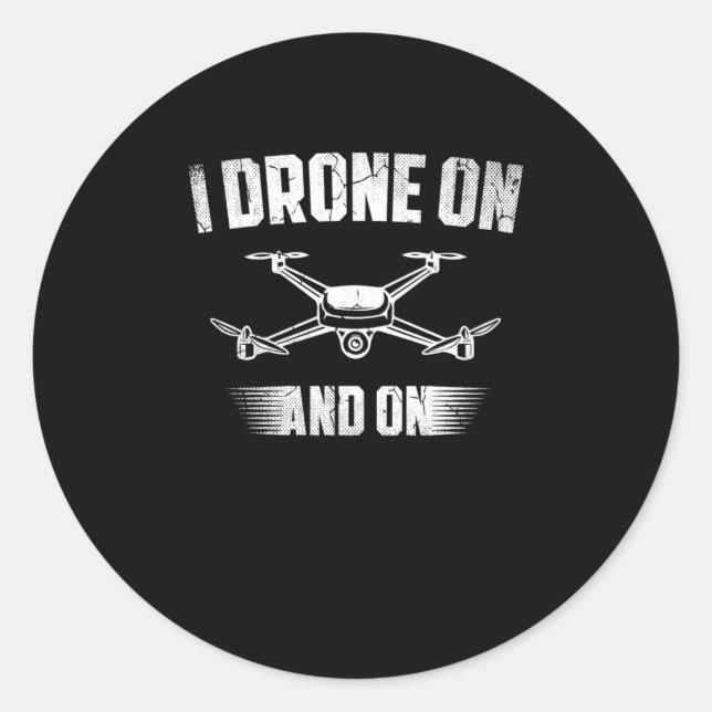Sticker Rond 20.Drones pour un pilote de drone (Devant)