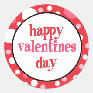 Sticker Rond 20 Joyeux Valentines Jour Cupcake Toppers