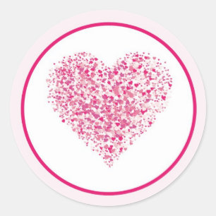 Sticker Rond 20 Mariage d'enveloppe rose pâle