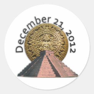 Sticker Rond 21 décembre 2012 Calendrier Maya