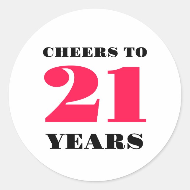 Sticker Rond 21e anniversaire (Devant)