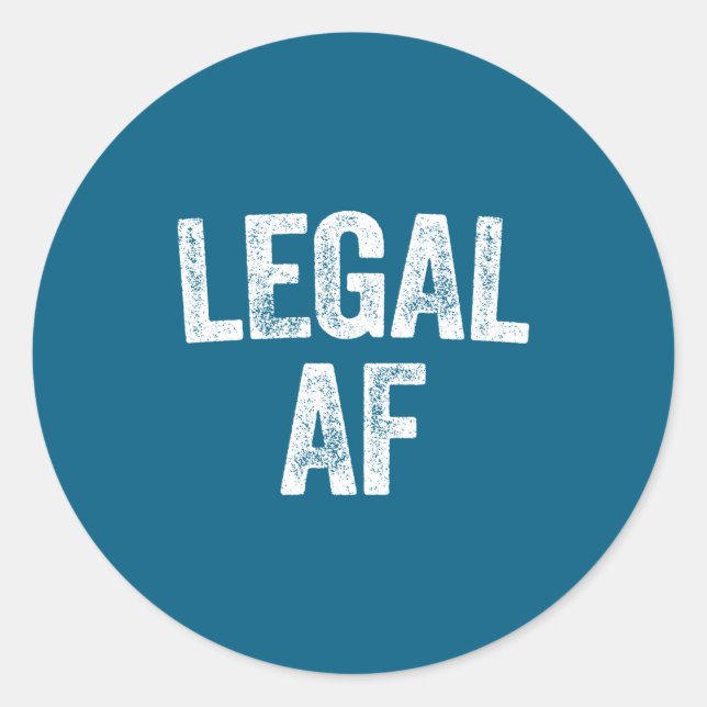 Sticker Rond 21st Birthday Legal Af Long Sleeve  (Devant)
