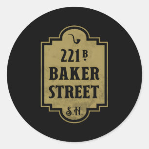 Sticker Rond 221B, rue Baker, en détresse