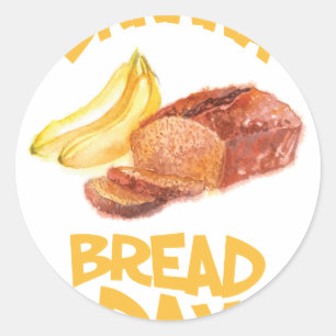 Sticker Rond 23 février - Journée du pain bananier