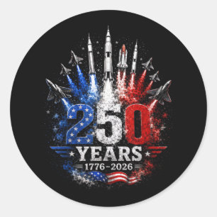 Sticker Rond 250 Ans 1776–2026 Célébration Patriotique Gratuite