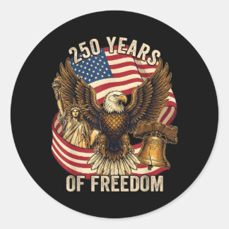 Sticker Rond 250 ans d'Amérique 1776-2026 250e anniversaire 250