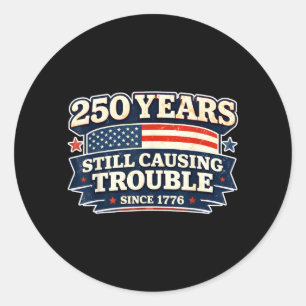 Sticker Rond 250 ans d'Amérique 250e anniversaire USA Patriotiq