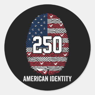 Sticker Rond 250e anniversaire États-Unis 1776-2026 Patriotique