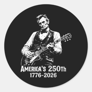 Sticker Rond 250e anniversaire États-Unis Abe 16e président Gui