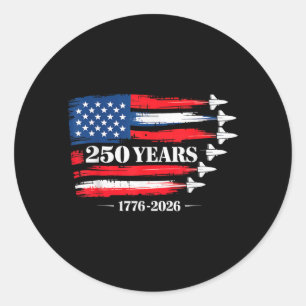 Sticker Rond 250e anniversaire USA 250e Américain 250 Ans 4e