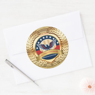 Sticker Rond 250e anniversaire USA patriotique 1776–2026
