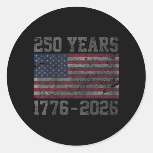 Sticker Rond 250e anniversaire USA Patriotique 250 ans Américai