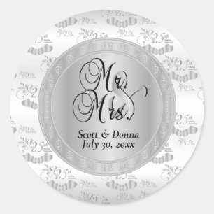 Sticker Rond 25e anniversaire du Mariage d'argent