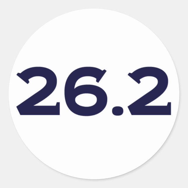 Sticker Rond 26.2 Marathon (Devant)