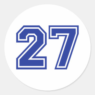 Sticker Rond 27 - numéro