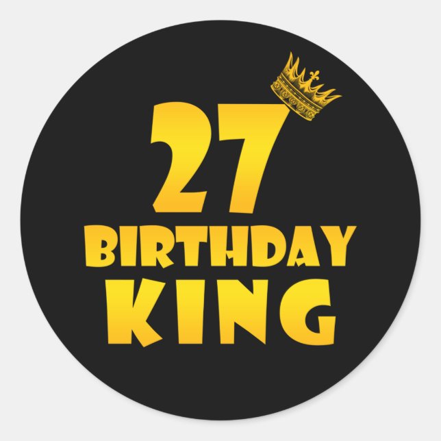Sticker Rond 27e Birthday Poison pour 27 ans d'alcool (Devant)