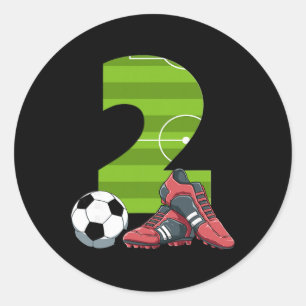 Sticker Rond 2 Anniversaire Football Premier Anniversaire Footb