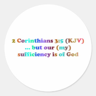 Sticker Rond 2 Co 3,5 Corinthiens