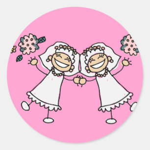 Sticker Rond 2 épouses