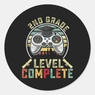 Sticker Rond 2e année Gamer complet 2e année