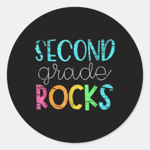 Sticker Rond 2e équipe d'enseignants - Rocks de deuxième année
