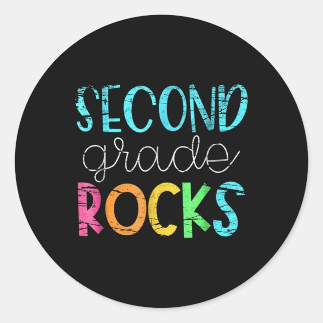 Sticker Rond 2e équipe d'enseignants - Rocks de deuxième année (Devant)