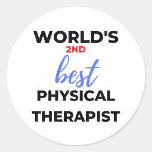 Sticker Rond 2e meilleur physiothérapeute au monde 2