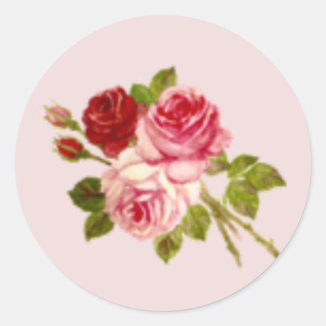STICKER ROND 3つのバラのシール (Devant)