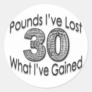 Sticker Rond 30 livres d'autocollant perdu