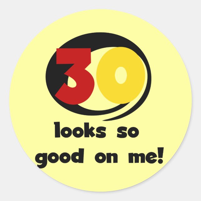 Sticker Rond 30 Semblables T-shirts et cadeaux sur moi (Devant)