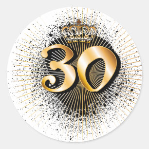 Sticker Rond 30e anniversaire ou anniversaire
