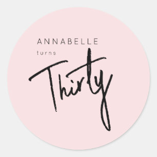 Sticker Rond 30ème Trente-trentième anniversaire moderne