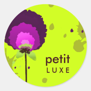 Sticker Rond 311 Alluring Purple Allium Neon Green