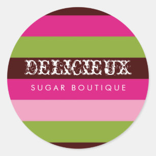 Sticker Rond 311 DelCandy Stripes