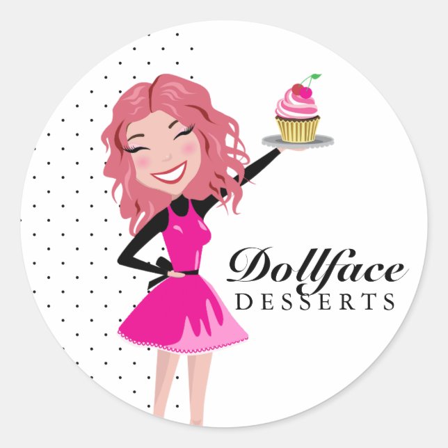 Sticker Rond 311 Dollface Desserts Blondie (Devant)