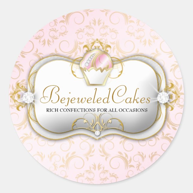 Sticker Rond 311 gâteaux bijoués Ciao Bella | Arrière - plan ro (Devant)