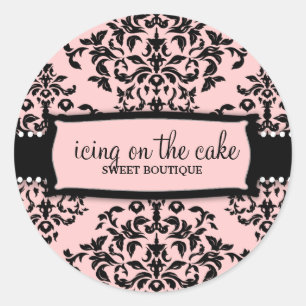 Sticker Rond 311 Glacer sur le glaçage sucré du gâteau