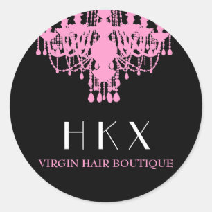 Sticker Rond 311 Glitz Boutique Chandelier rose