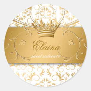 Sticker Rond 311-Golden devinent le plaisir de blanc