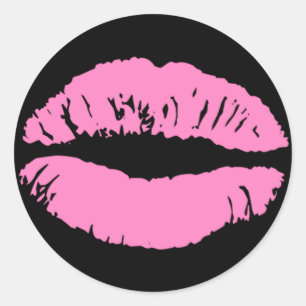 Sticker Rond 311-Oh Embrasse-le ! Noir
