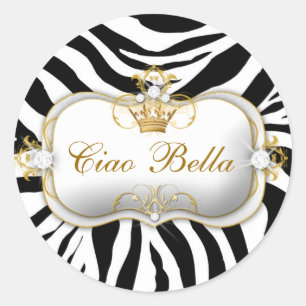 Sticker Rond 311 rayures de zèbre de Ciao Bella