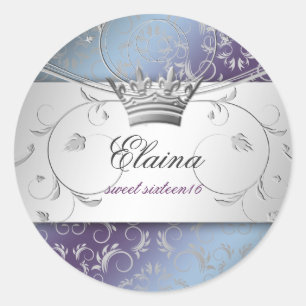 Sticker Rond 311-Silver devinent l'autocollant d'hortensia