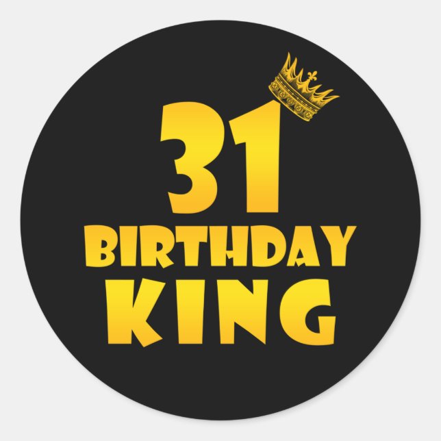 Sticker Rond 31e anniversaire Cadeau pour 31 ans Anniversaire R (Devant)