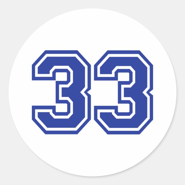 Sticker Rond 33 - numéro (Devant)